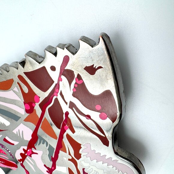 Almost Amusing x Dave Correia Large Enamel Pin Pink Bloody Tiger Rare - Picture 7 of 13